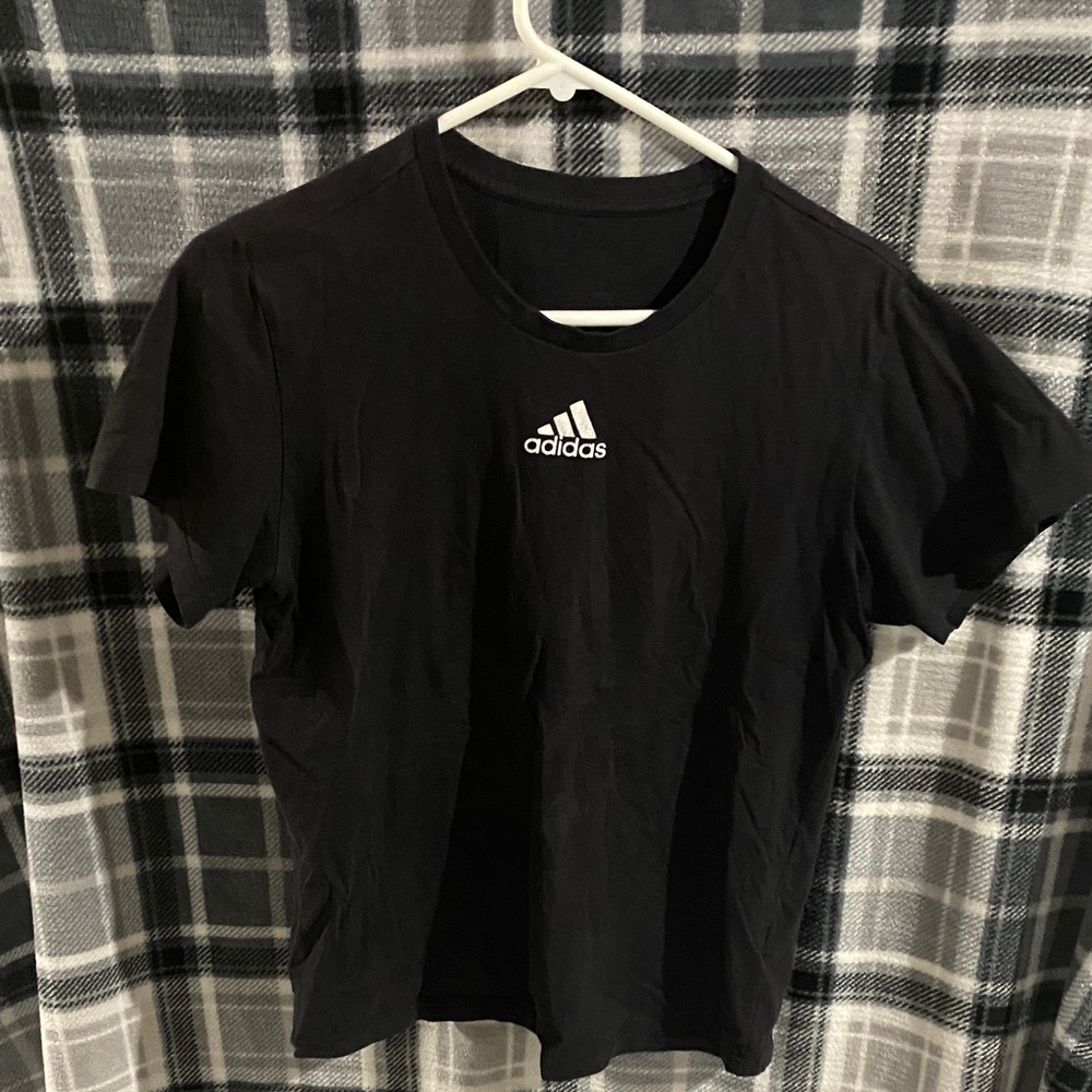 Adidas Men's Black Tee with Logo